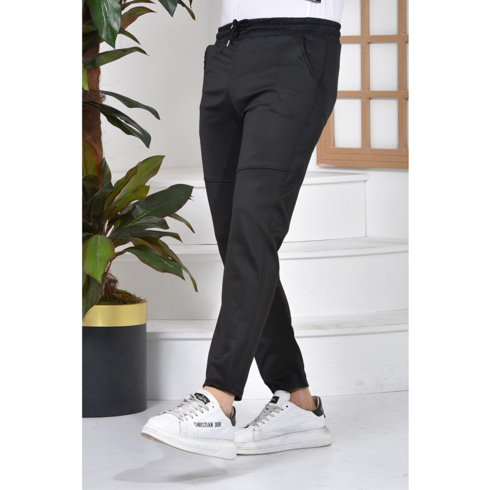 pandy Siyah Unisex Scuba Kumaş Slimfit Düz Eşofman Altı S Beden Kadın Eşofman Fiyatı