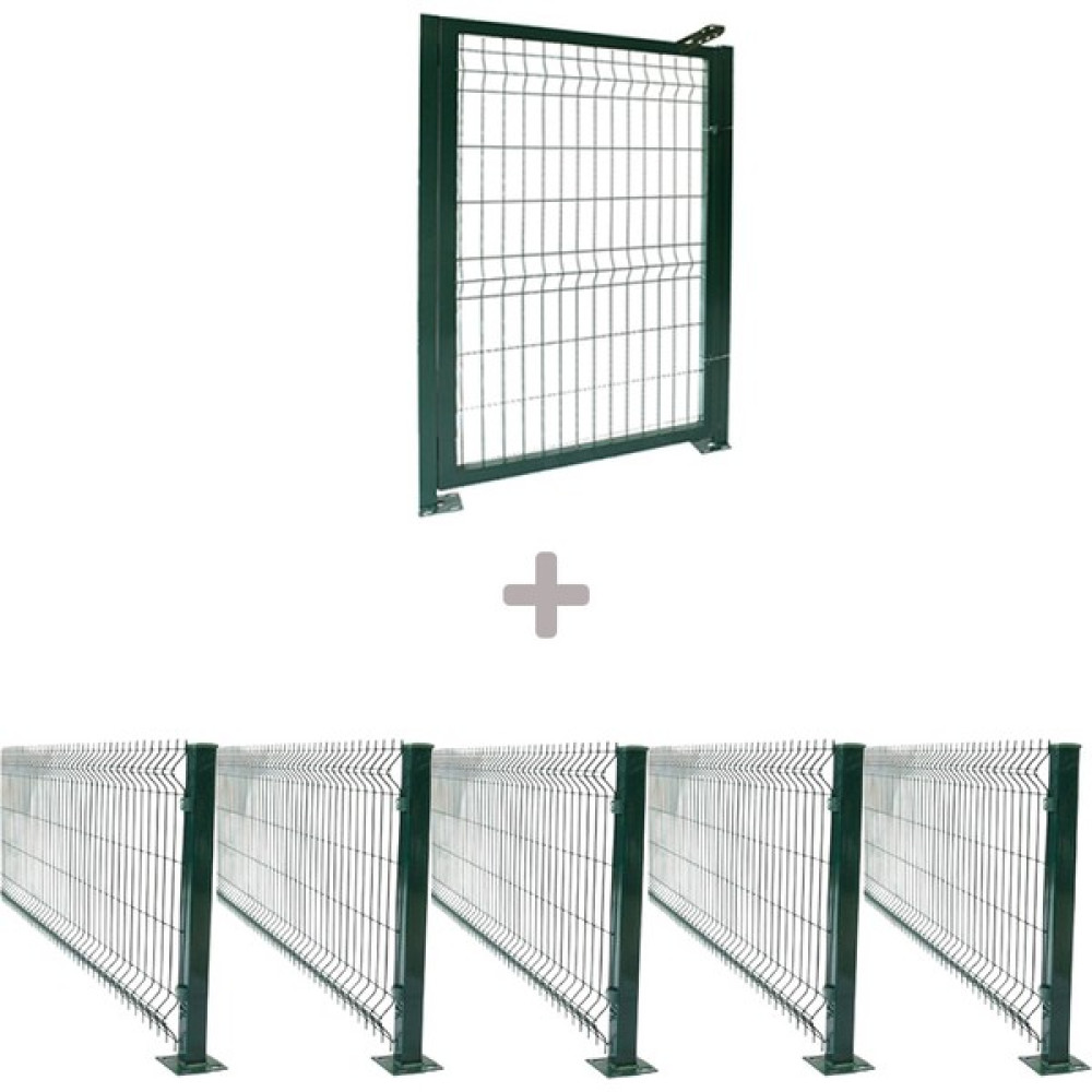 Panel Çit Market Pcm 5'li Panel Çit Takım 150X250 cm Yeşil (12.5 Mt) + Panel Çit Kapı 150X100 cm Avantaj Paketi Bahçe Çiti Fiyatı