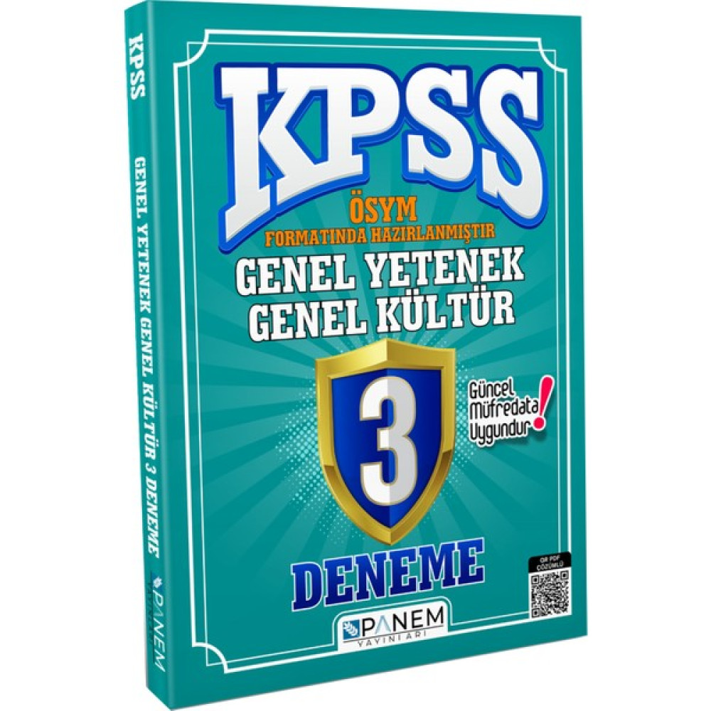 Panem Yayınları KPSS Tamamı Çözümlü Genel Kültür Genel Yetenek 3 Deneme Kaynak Kitapları Fiyatı
