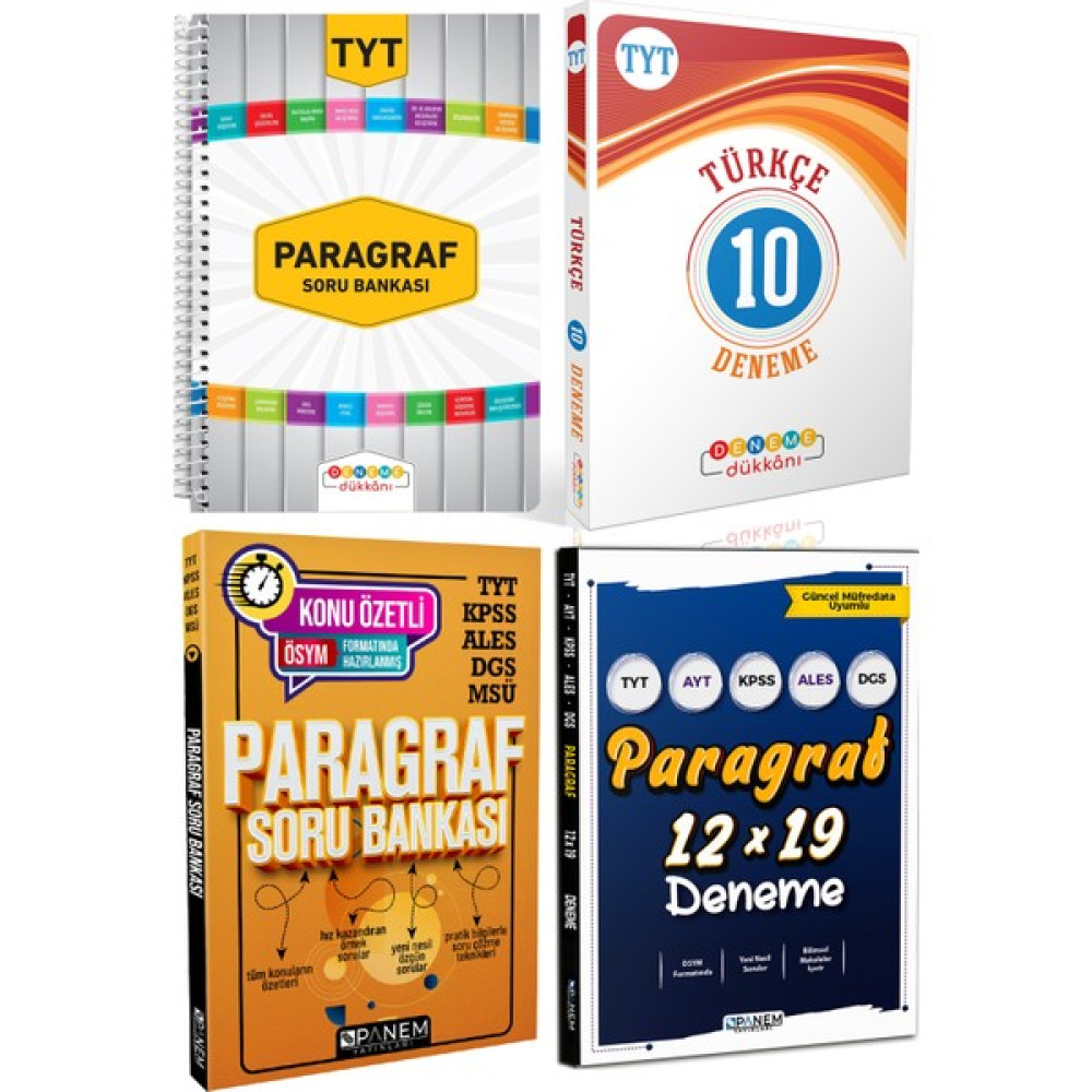 Panem Yayınları TYT Deneme Dükkanı Paragraf Soru Bankası - 10 Deneme + Panem Paragraf Soru Bankası - Deneme Temel Yeterlilik Testi (TYT) Fiyatı