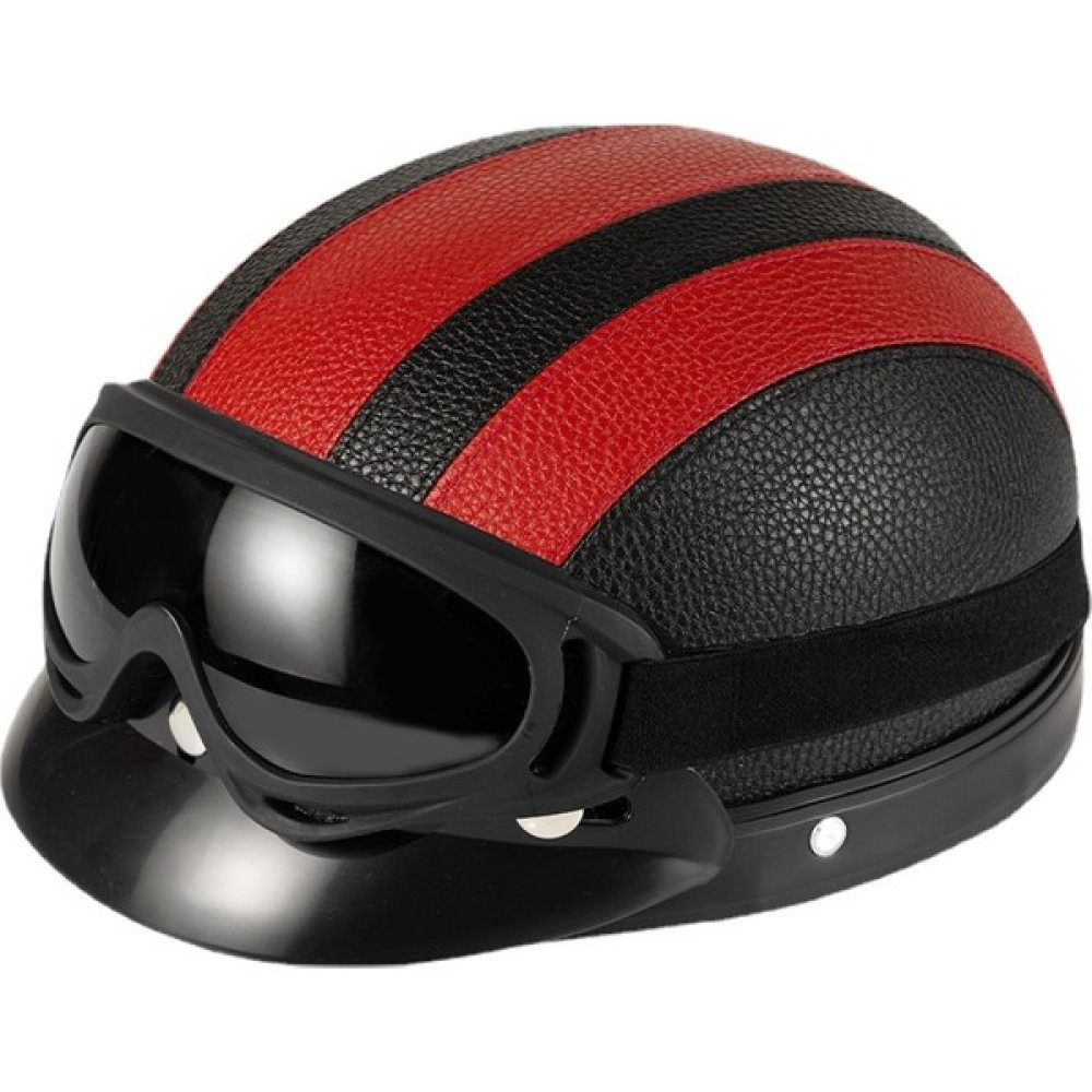 Pangolin Outdoors Güneş Gözlüğü Elektrikli Bisiklet Yarım Kask (Yurt Dışından) - Standart - Siyah - Kırmızı Motorsiklet Kaskları Fiyatı