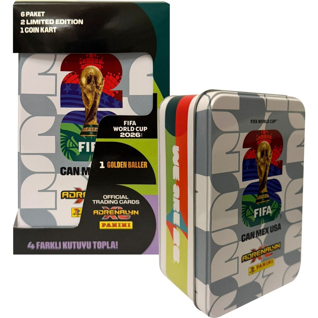 Panini Dünya Kupası Fıfa World Cup 2026 Metal Kutu Tin Box Gri Fincan / Bardak / Kahve Takımı Fiyatı