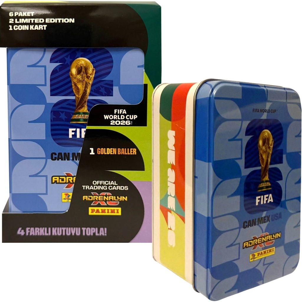 Panini Dünya Kupası Fıfa World Cup 2026 Metal Kutu Tin Box Mavi Fincan / Bardak / Kahve Takımı Fiyatı