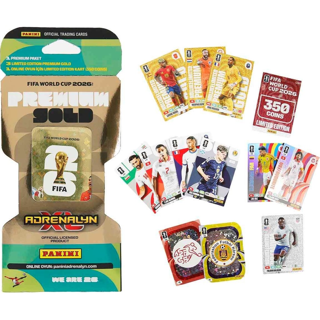 Panini Fıfa World Cup 2026 Adrenalyn Xl Premium Gold Trading Card - Paket ölçüsü: 10 x 22 cm SSD / Solid State Drive Fiyatı