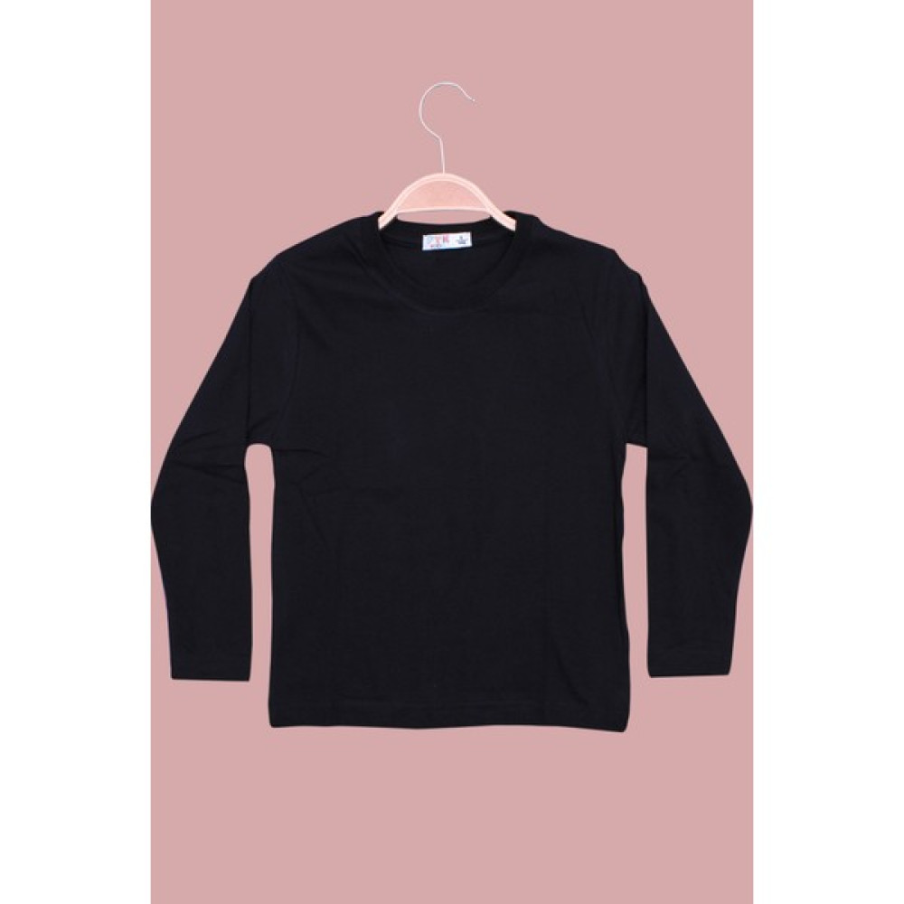 Panio Kids Düz 0 Yaka Basic Uzun Kol Sweatshirt Unisex Bayan Sweatshirt Fiyatı