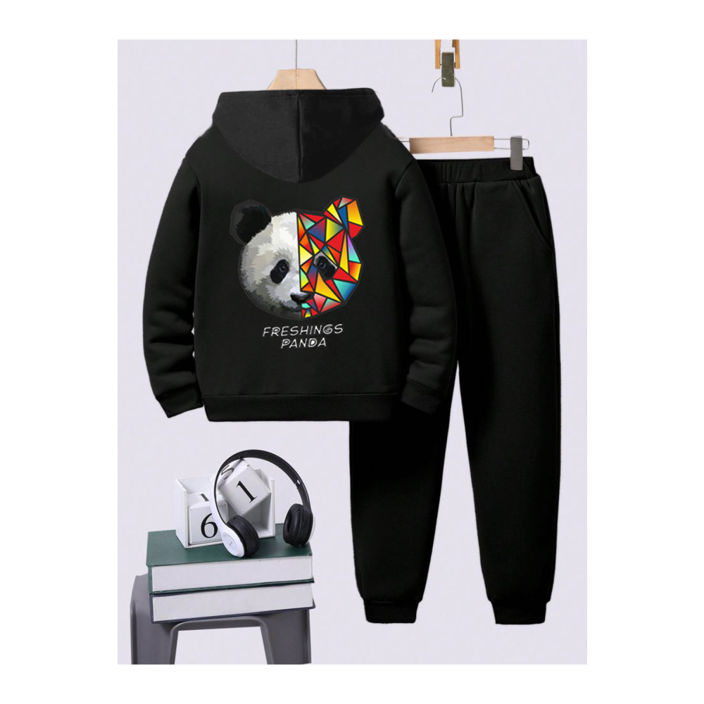 panios kids ERKEK ÇOCUK ARKASI BASKILI KANGURU CEPLİ EŞOFMAN TAKIMI 15 YAŞ Beden Kadın Eşofman Fiyatı