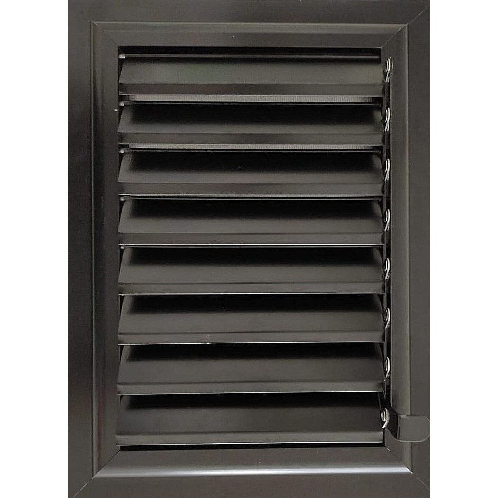 Panjur Fan 25X45 Aspiratörlü - Fanlı Alüminyum Hareketli Yüzeysel Mat Siyah Banyo Wc Menfezi Aspiratörler Fiyatı