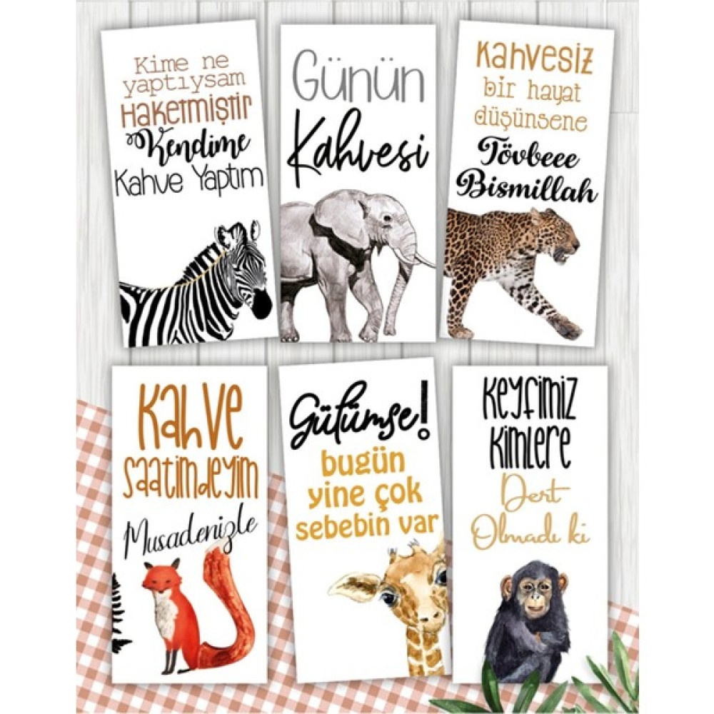 Pankart Evi Animals Motto 6'lı Sunum Kartları Oto Boyaları Fiyatı