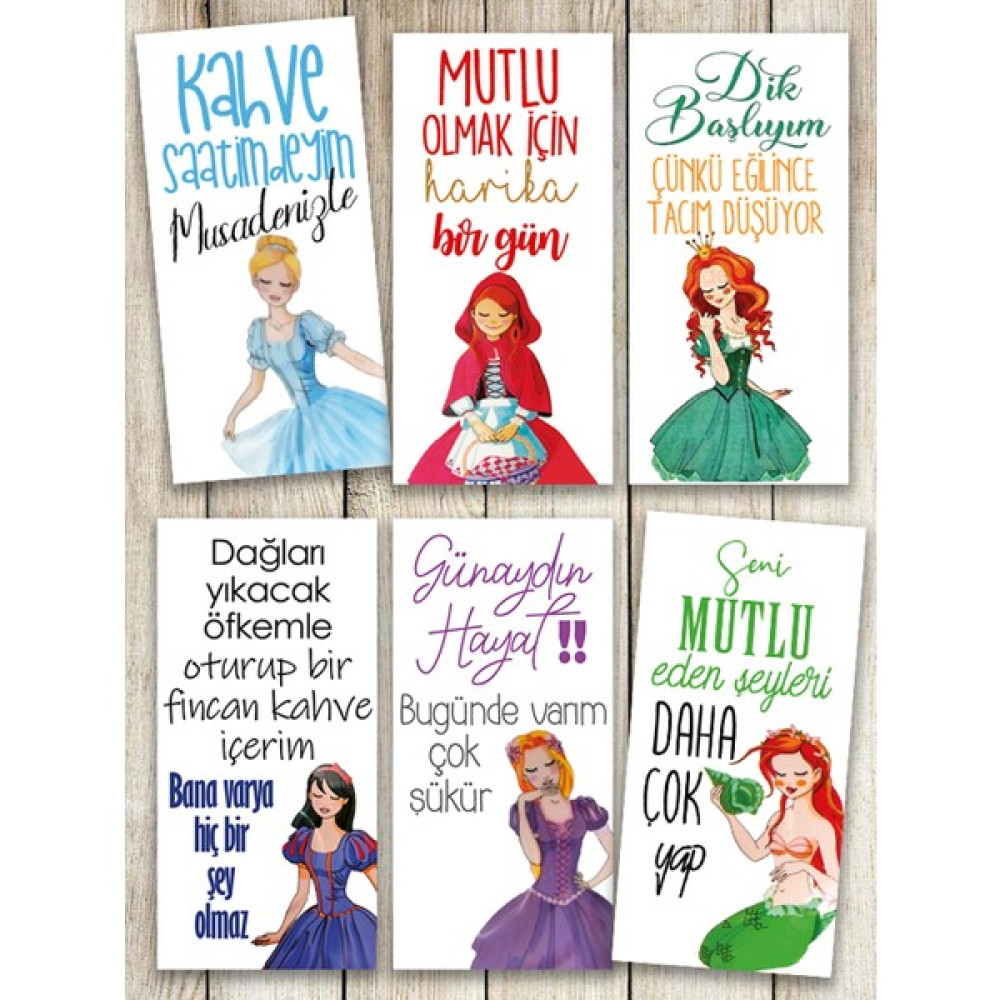 Pankart Evi Fairy Tale 6 Adet Motto Sunum Kahve Kartları Masal Kahramanları Defter & Kağıt Ürünleri Fiyatı