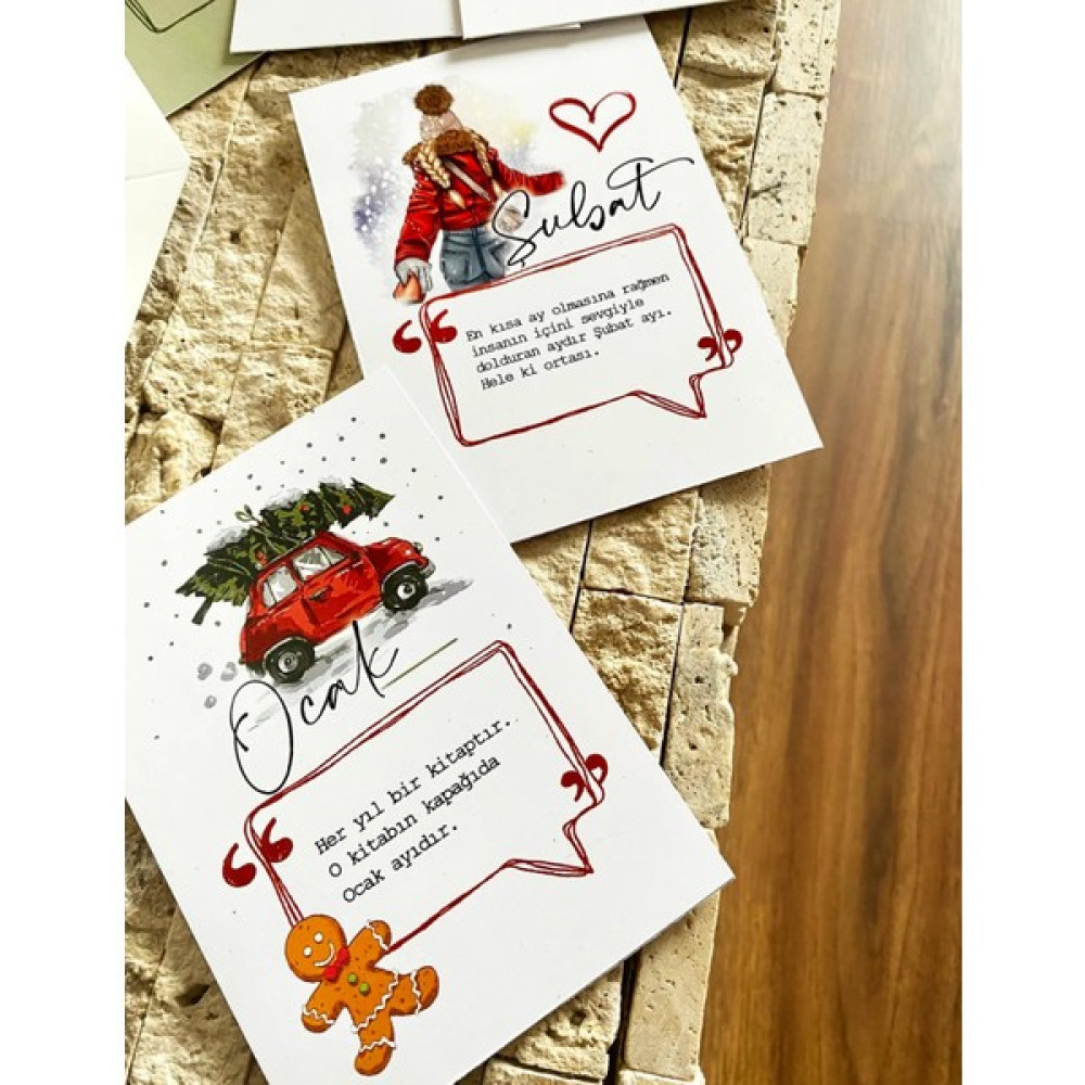 Pankart Evi - Zamansız Ay Kartları 12 Adet Defter & Kağıt Ürünleri Fiyatı
