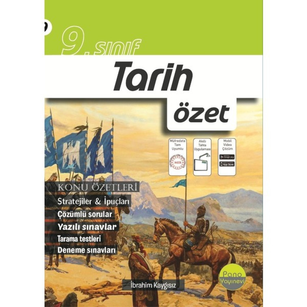 Pano Yayınları 9. Sınıf Tarih Özet Ders Sınav Kitapları Fiyatı