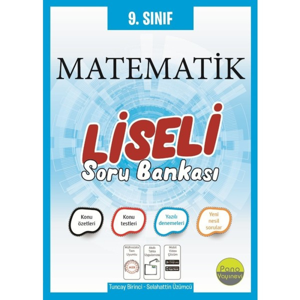 Pano Yayınları 9.sınıf Matematik Soru Bankası (Liseli) Matematik Fiyatı