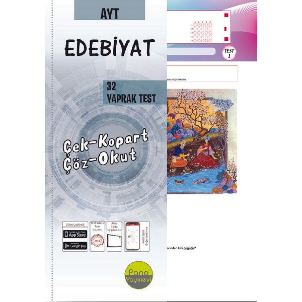 Panoayt Edebiyat Yaprak Testleri (32 Adet) Çek Kopart Yardımcı Kitaplar Fiyatı