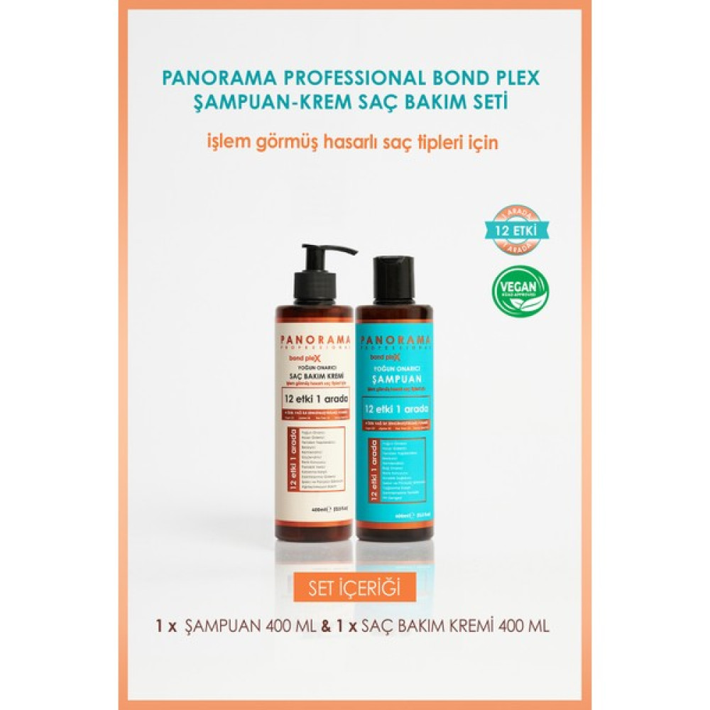 Panorama Professional Bond Plex Yoğun Onarıcı Bakım Seti 12 Etki 1 Arada/400 ml Şampuan + 400 ml Saç Bakım Kremi 2'Li Set Oto Boyaları Fiyatı