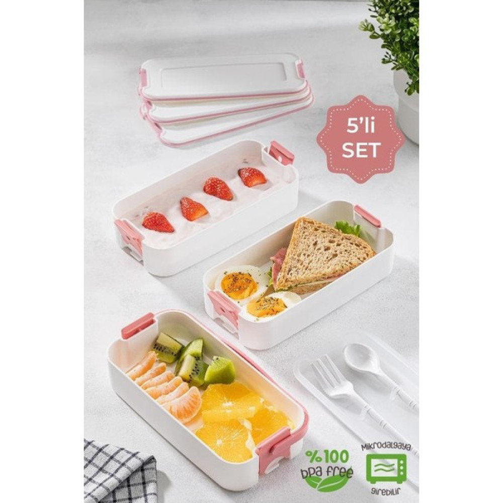 Panoramas Home Pembe 3 Katlı Bölmeli Öğrenci Beslenme Okul Saklama Kabı Iş Lunch Box Piknik Kabı Kahvaltılık Saklama Kapları Fiyatı