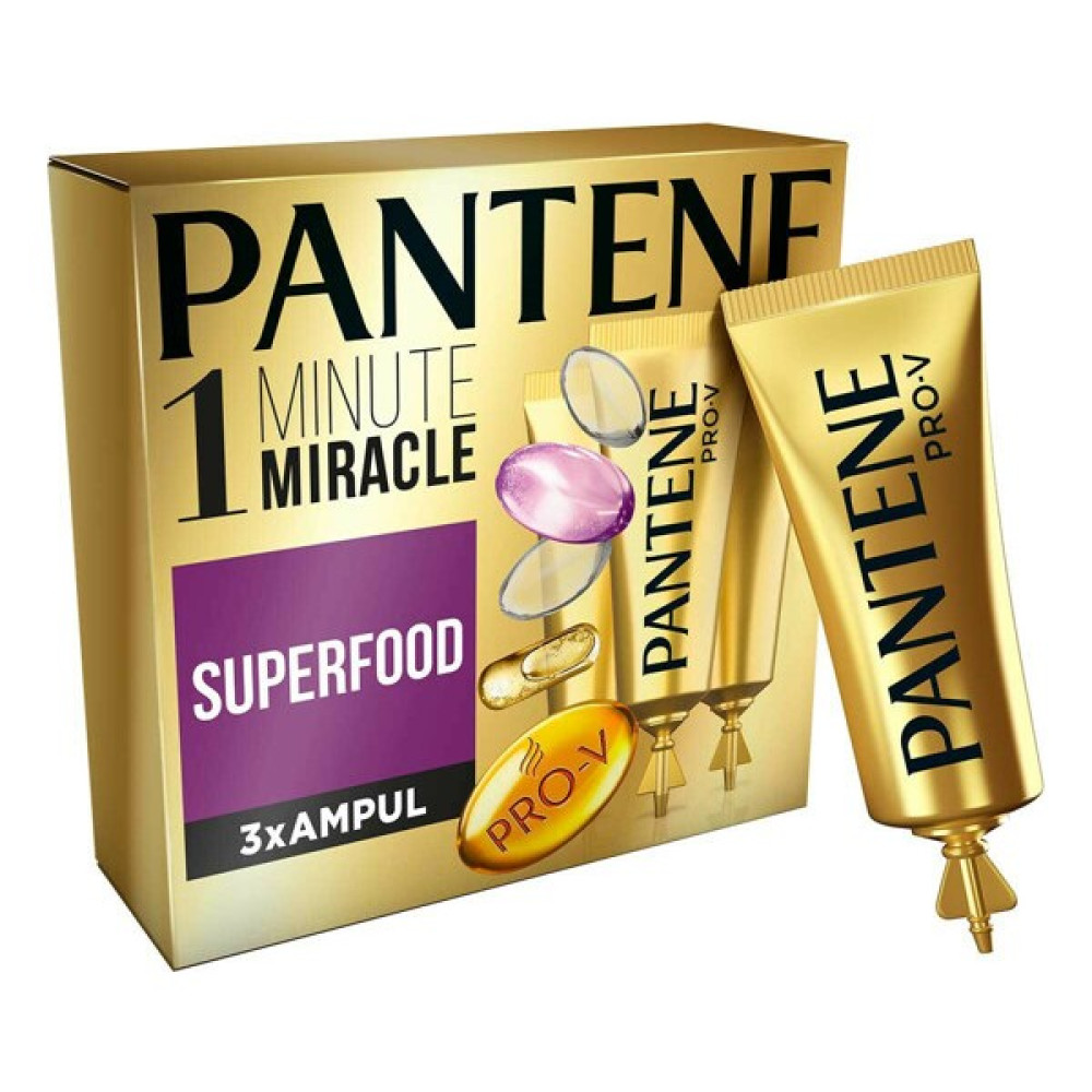 Pantene 1 Minute Miracle Saç Bakım Kürü Superfood 3x15 ml Ampül Saç Bakım Maskeleri & Serumlar & Spreyler Fiyatı