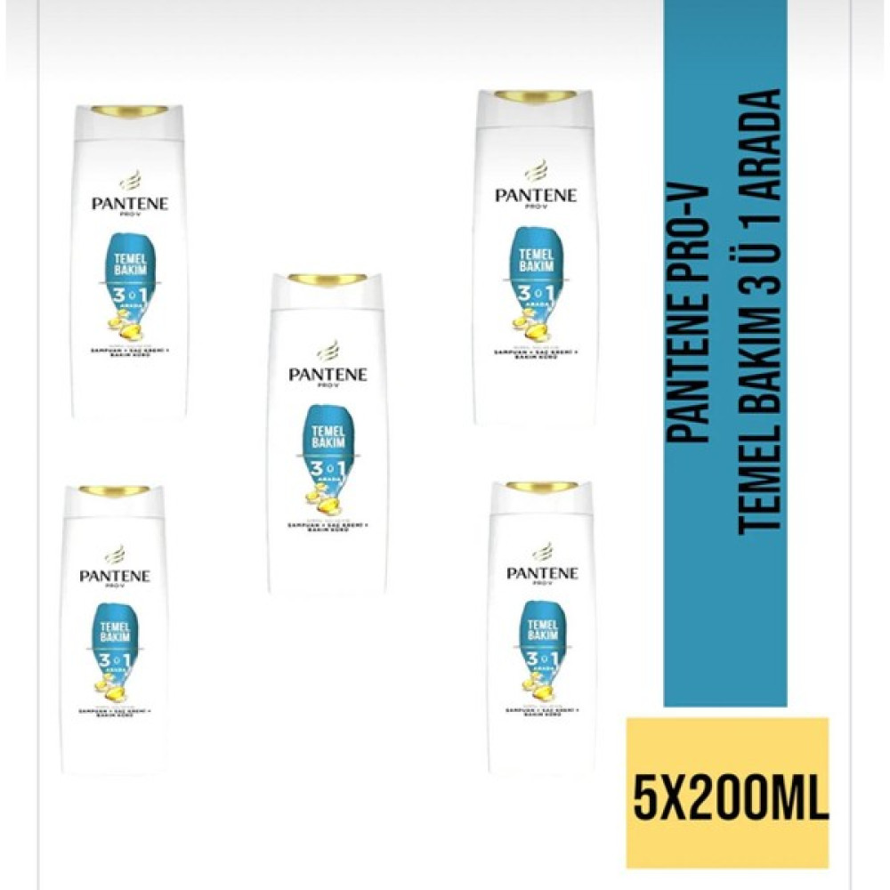 Pantene 3ü1 Arada Temel Bakım 5 Adet x 200 ml Saç Bakım Maskeleri & Serumlar & Spreyler Fiyatı