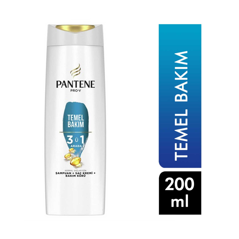 Pantene Şampuan 200 ml 3'ü 1 Arada Temel Bakım Şampuan ve Saç Kremi Fiyatı