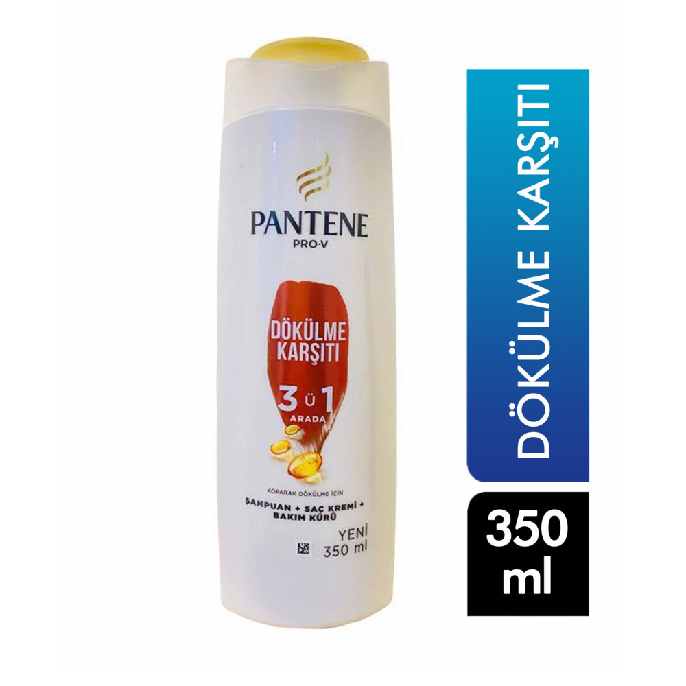 Pantene Şampuan 350 ml 3 in 1 Dökülme Karşıtı Şampuan ve Saç Kremi Fiyatı