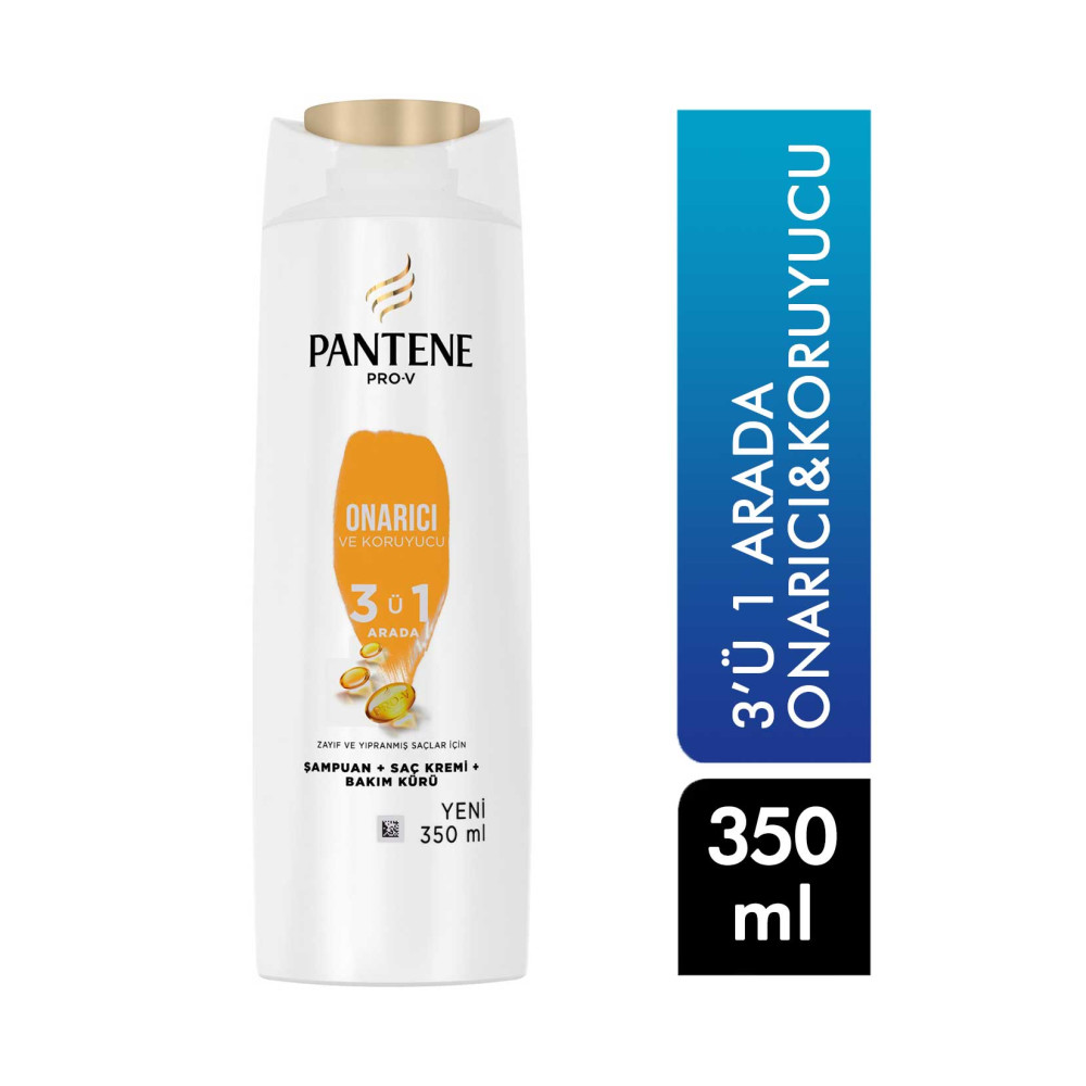 Pantene Şampuan 350 ml 3'ü 1 Arada Onarıcı ve Koruyucu Şampuan ve Saç Kremi Fiyatı