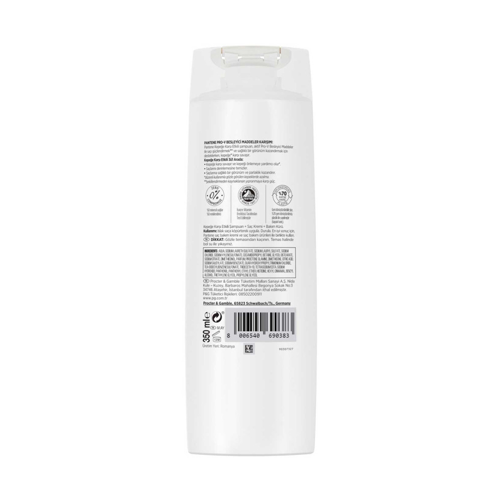 Pantene Şampuan 350 ml Kepeğe Karşı Etkili