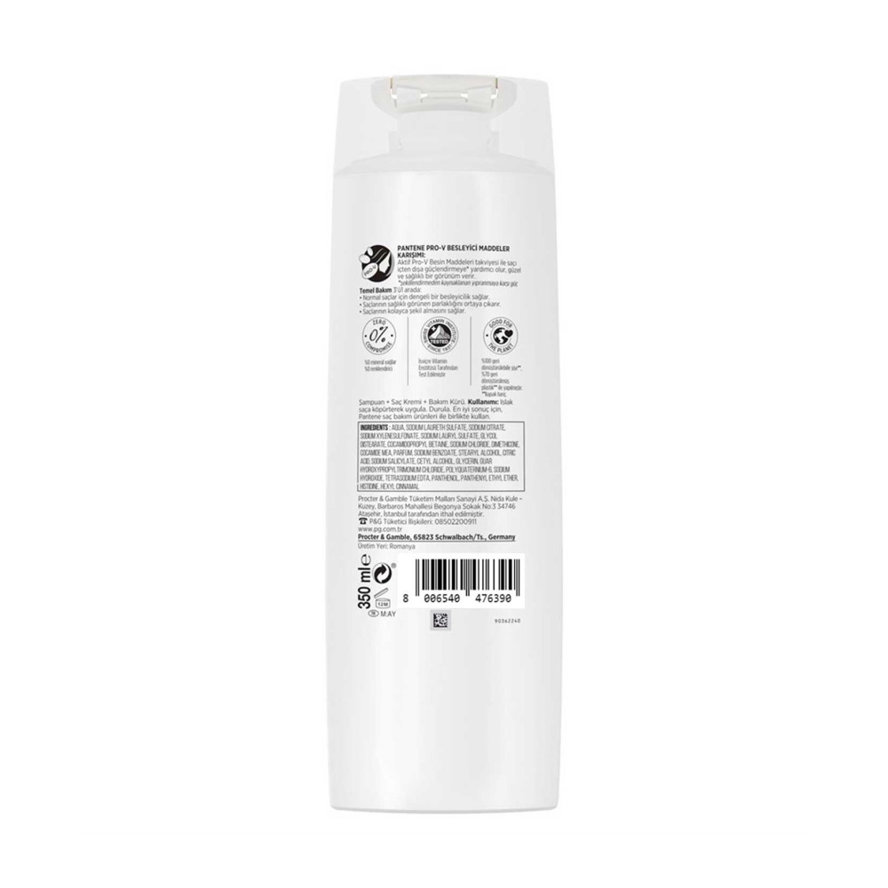 Pantene Şampuan 350 ml Temel Bakım