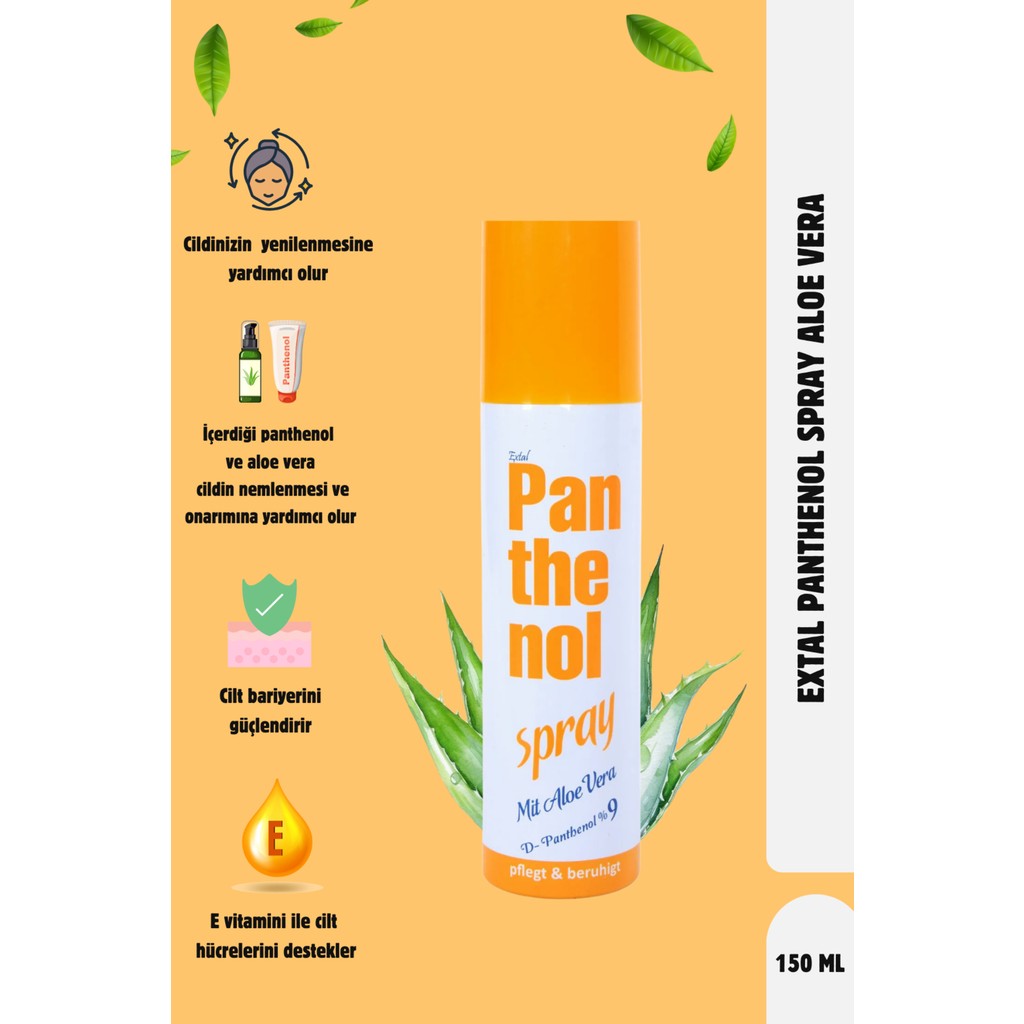 Panthenol Spray Mit Aloe Vera %9 Oranında Panthenol 150 ml Nemlendiriciler Fiyatı