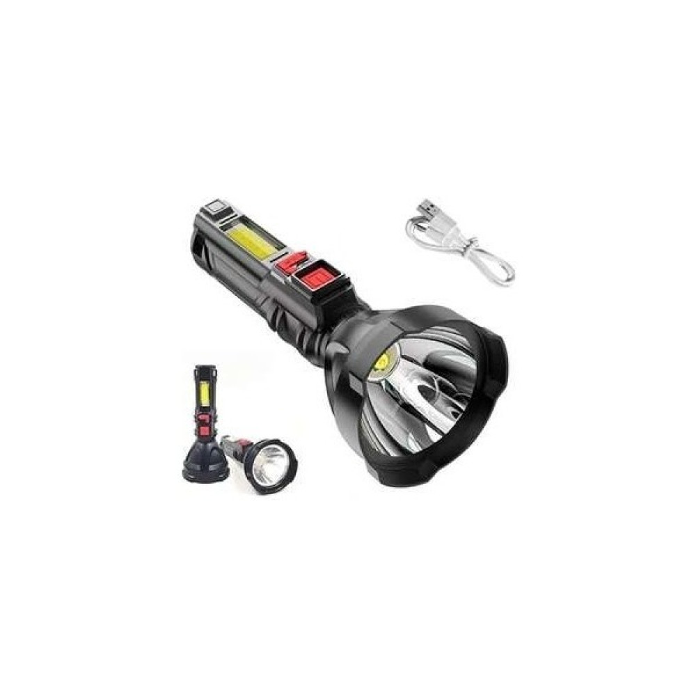PANTHER 3WAT COB LED PT-6105 USB Girişli Uzun Menzilli - USB Şarjlı - Flaşörlü El Feneri El Feneri Fiyatı