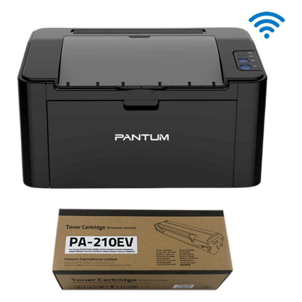 Pantum P2500W Wi-Fi Mono Lazer Yazıcı ve PA-210EV Toner - Siyah Yazıcılar Fiyatı