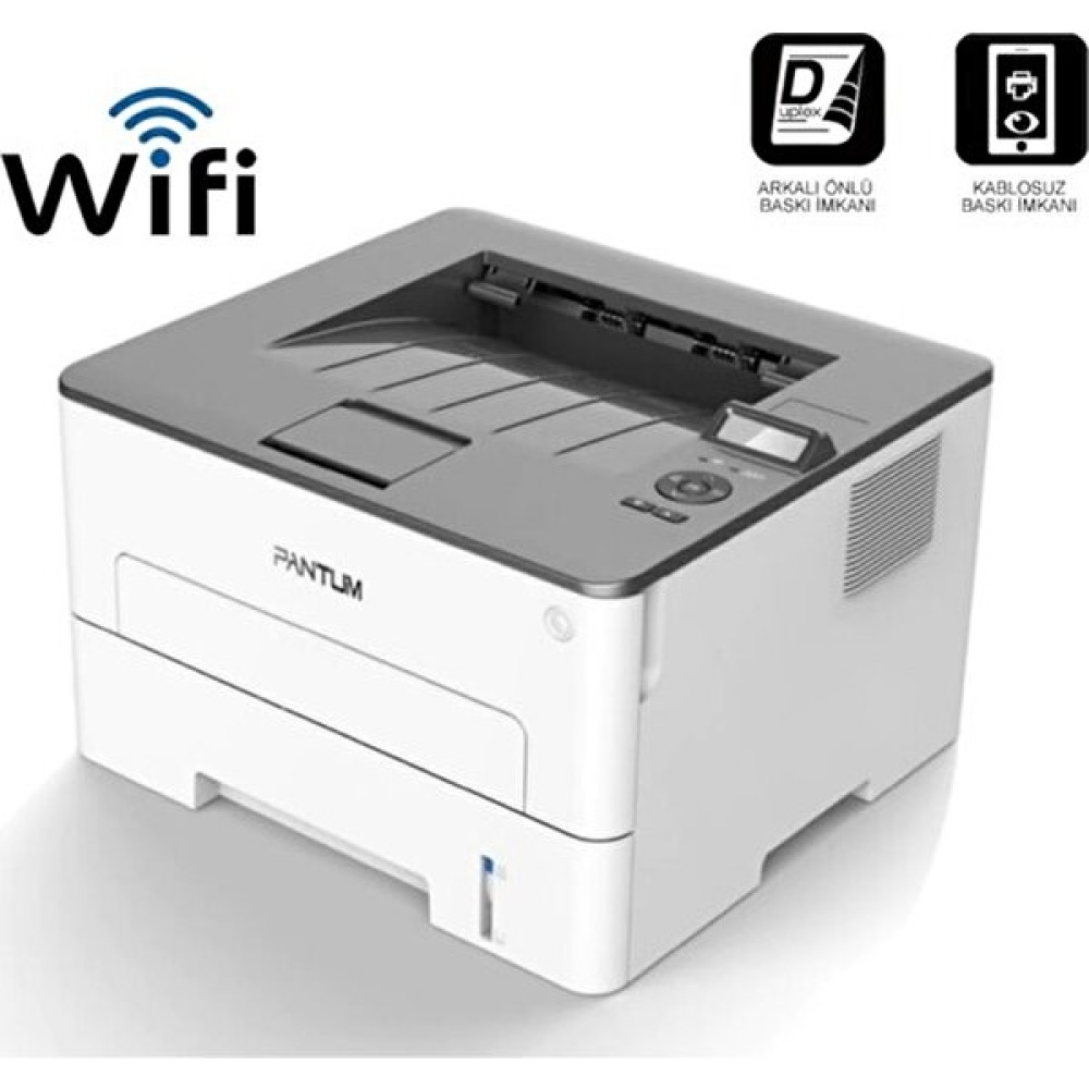 Pantum P3300DW Dublex + Network + Wi-Fi Mono Lazer Yazıcı ( Opsiyonel Dolum İmkanı ) - Beyaz Yazıcılar Fiyatı