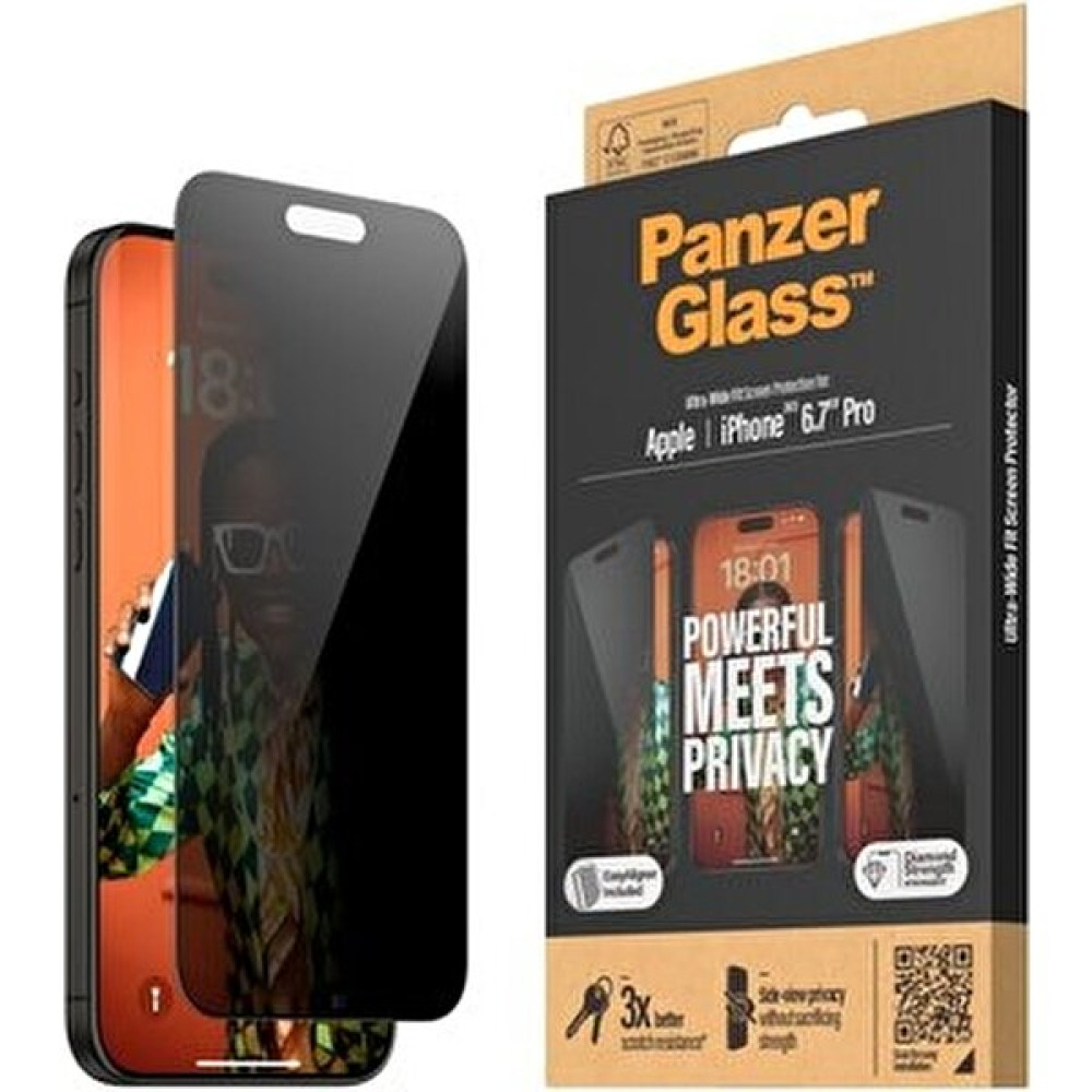 PanzerGlass 15 Pro Max Uwf Privacy Ekran Koruyucu - iPhone 15 Pro Max Cep Telefonu Ekran Koruyucusu Fiyatı