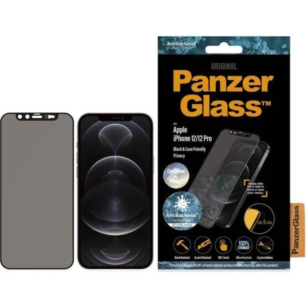 Panzerglass iPhone 12 Pro Case Friendly Privacy Black Ekran Koruyucu - Siyah Cep Telefonu Ekran Koruyucusu Fiyatı