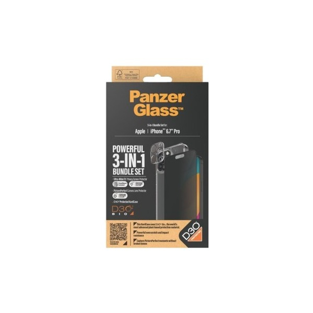Panzerglass™ iPhone 15 Pro Max Uwf Privacy Bundle , Ekran Kamera Koruyucu, Kapak Cep Telefonu Aksesuarı Fiyatı