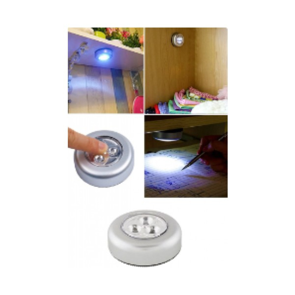 Paoss Işık Lamba Dokunmatik LED Kablosuz Spot Ampul Yapışkanlı Banyo Dolap Tavan Lambası 3 LED Spot Fiyatı