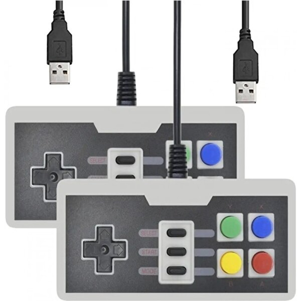 Papajack 2 Adet-2 Adet 4 Düğme Retro USB Pc Oyun Denetleyicisi Klasik Kablolu Oyun Joypad Kolu Joystick Nintendo Nes Klasik Oyun (Yurt Dışından) Konsol Aksesuarları Fiyatı