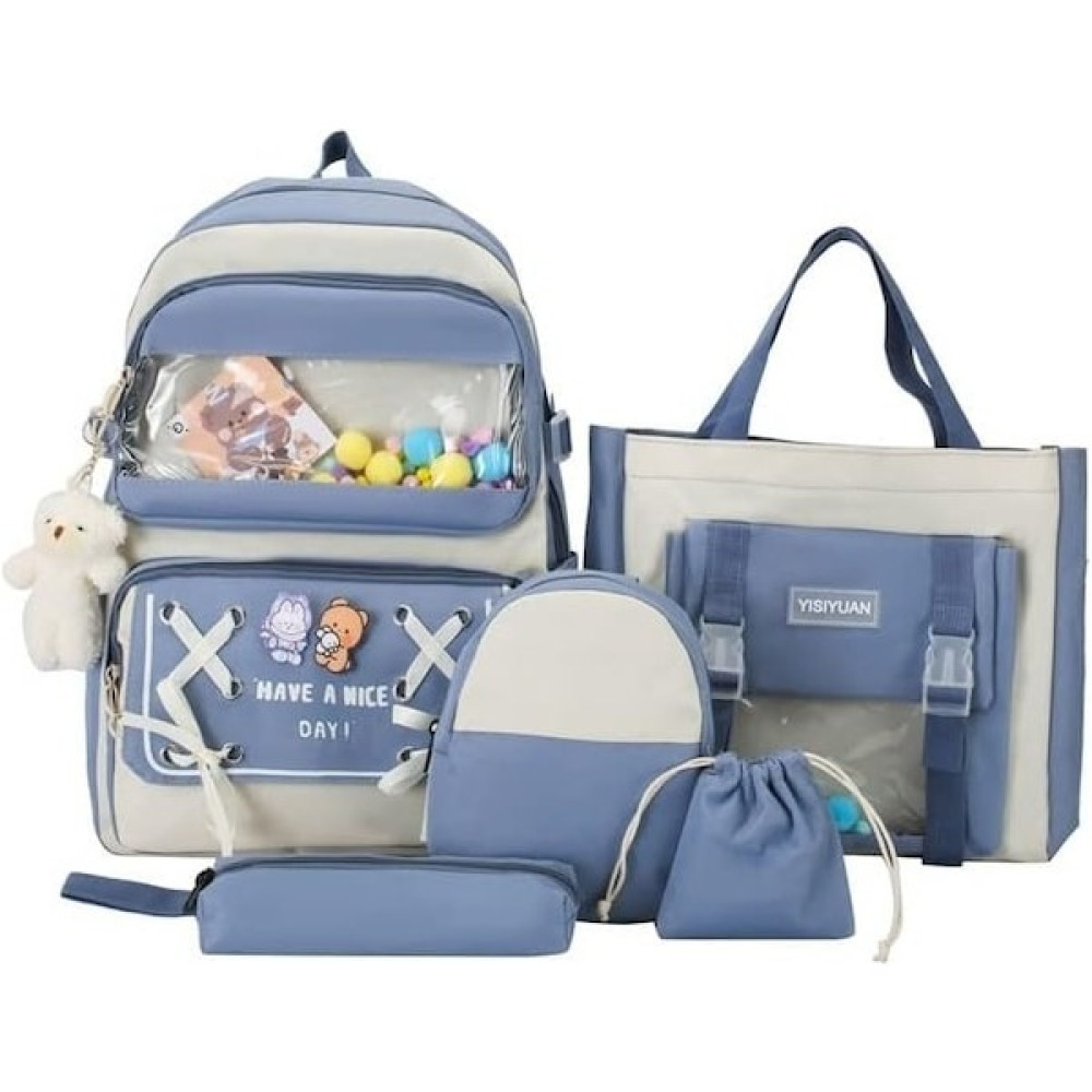 Papajack Yucama 5 Parça Set Sırt Çantası Kadın Sırt Çantası Laptop Çantası Su Geçirmez Seyahat Öğrenci Okul Çantası Seyahat Sırt Çantası Omuz Çanta... Erkek Sırt Çantası Fiyatı