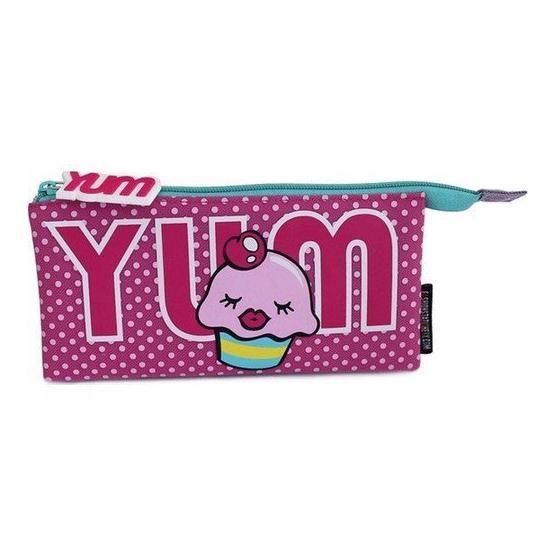 Pape 3 Bölmeli Yum Cupcake Düz Kalem Kutusu