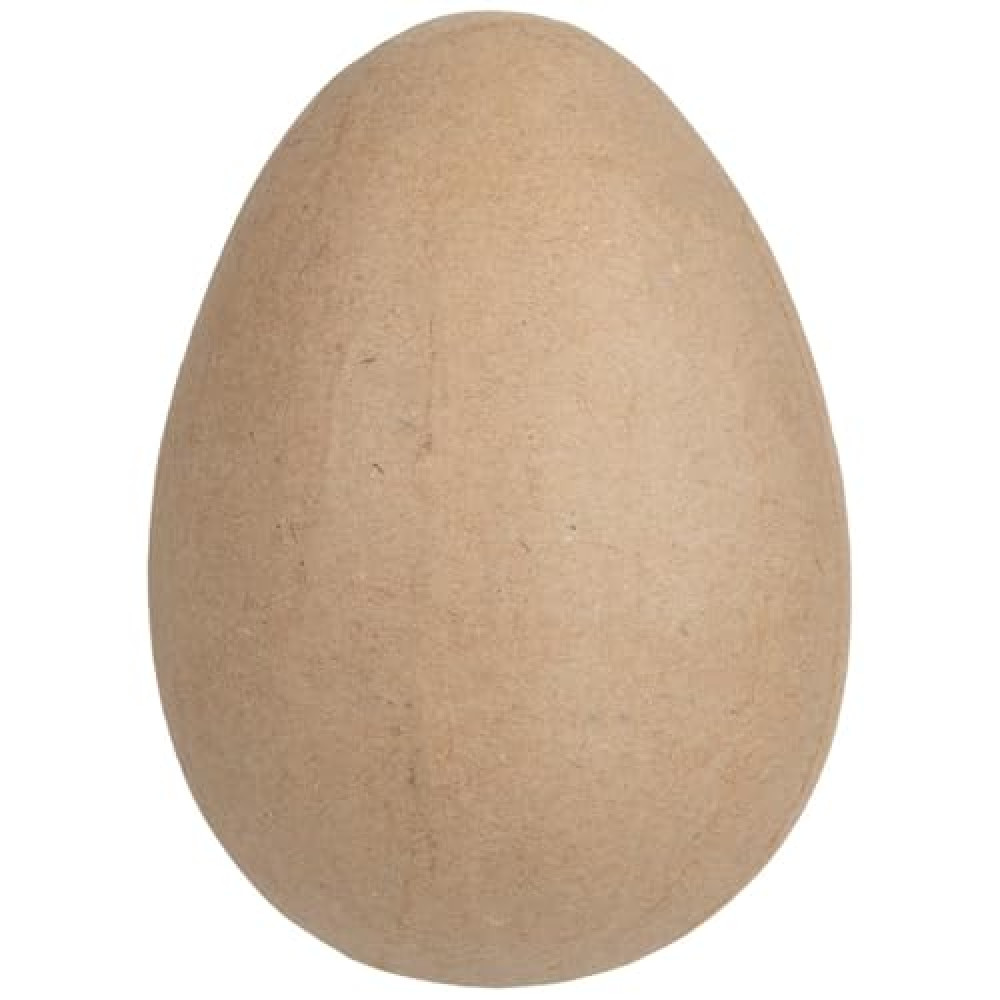 Paper Mache Easter Egg, 4 x 3 x 3 inches, Brown, Craft Project Decoration(Set of 4)