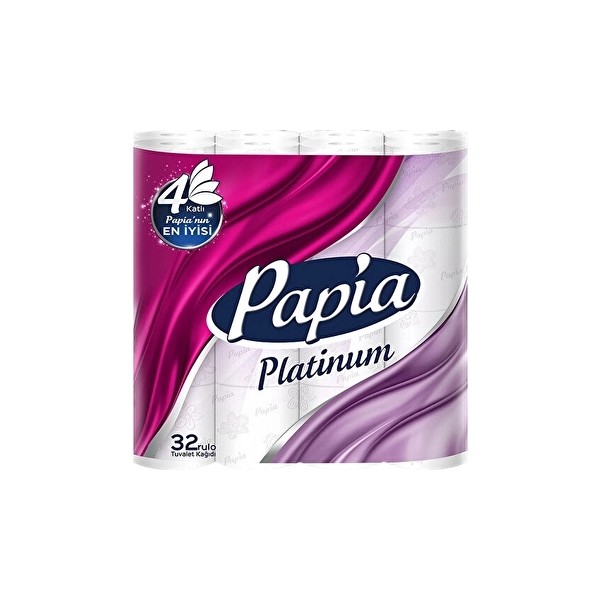 Papia 32'li Platinum Tuvalet Kağıdı 3 Katlı Yumuşak ve Dayanıklı Rulo Sayısı ile Ekonomik Paket Tuvalet Kağıdı Fiyatı