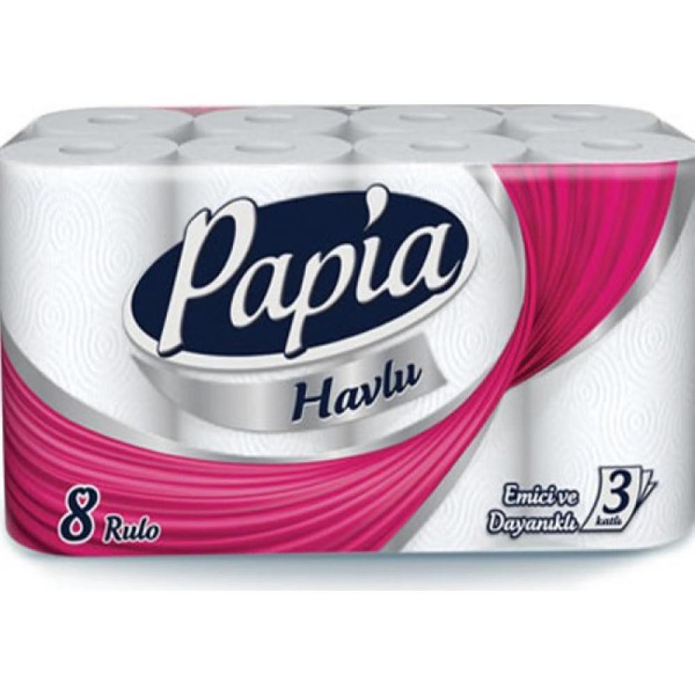 Papia Havlu 8'Li - 3'Lü Kağıt Havlu Fiyatı