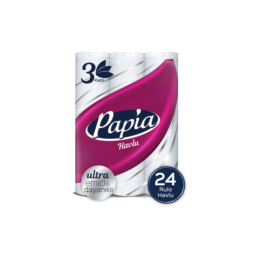 Papia Kağıt Havlu 24 Rulo (12 Rulo X 2 Paket) Kağıt Havlu Fiyatı