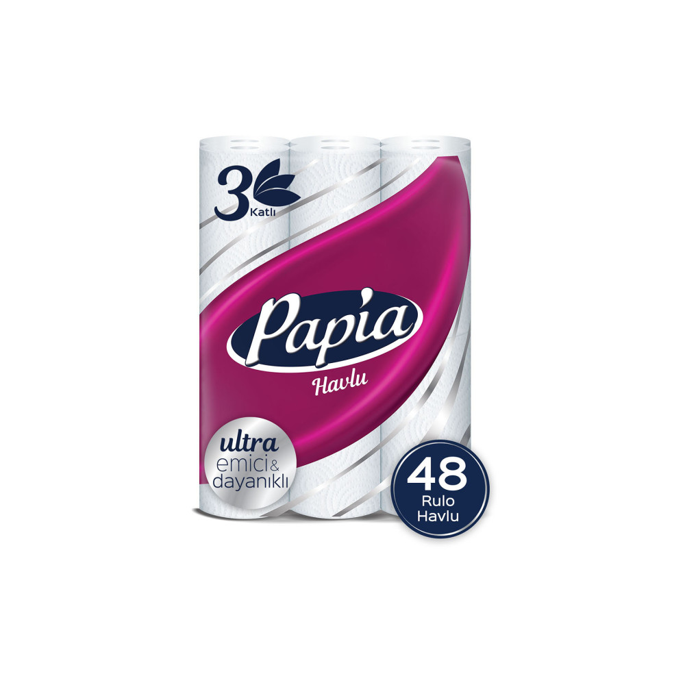 Papia Kağıt Havlu 48 Rulo (12 Rulo X 4 Paket) Kağıt Havlu Fiyatı