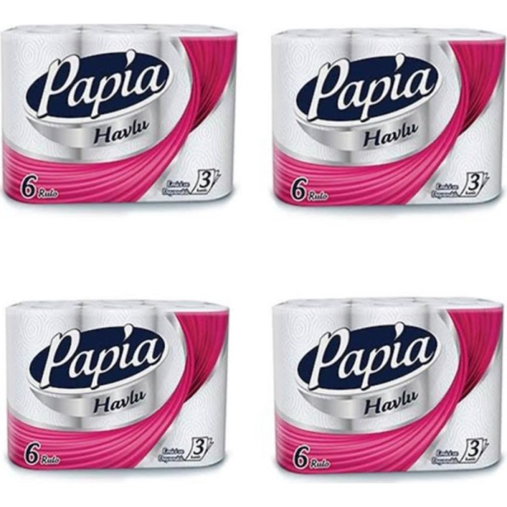Papia Kağıt Havlu 6'lı -  4 Paket Kağıt Havlu Fiyatı