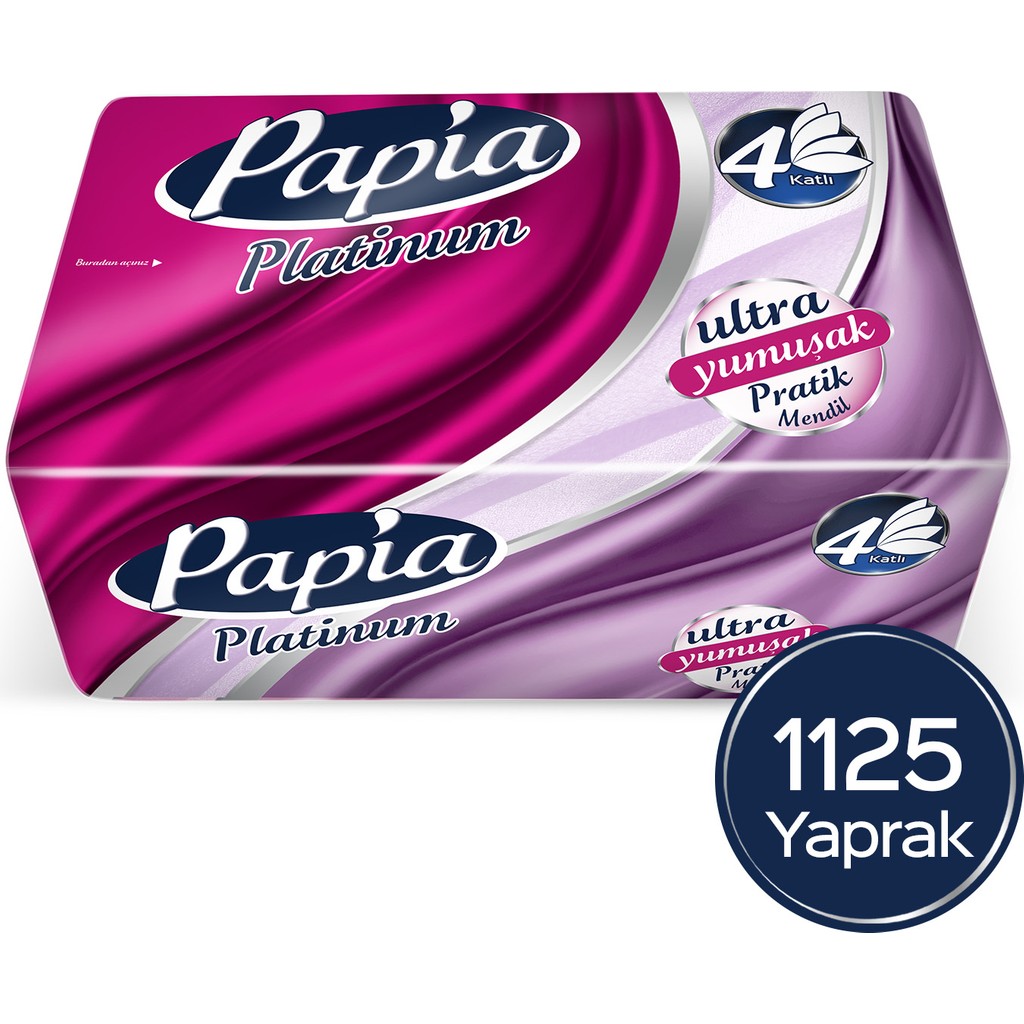 Papia Platinum Pratik Mendil 1125 Yaprak - Beyaz Kağıt Mendil Fiyatı