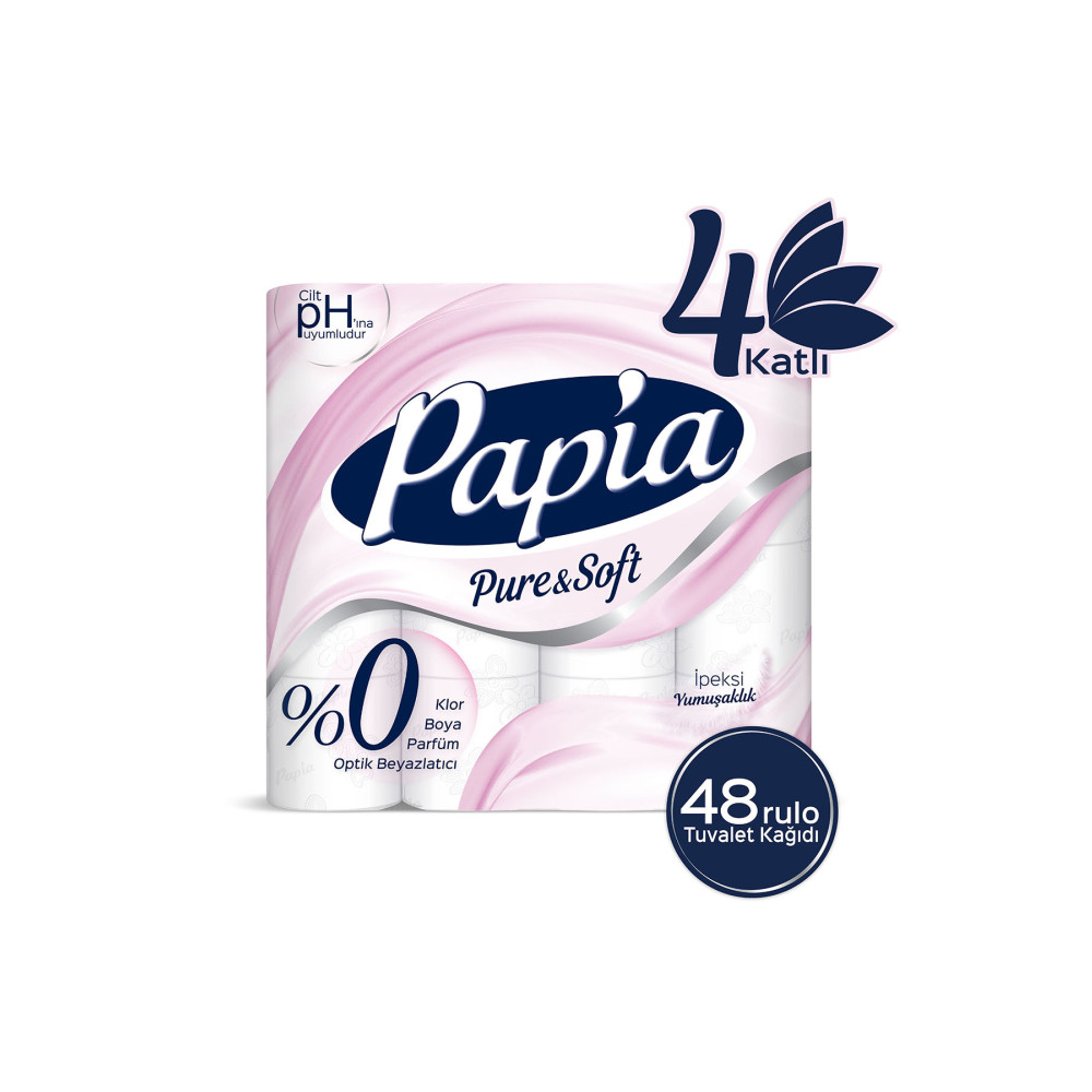 Papia Pure & Soft Tuvalet Kağıdı 48 Rulo Tuvalet Kağıdı Fiyatı