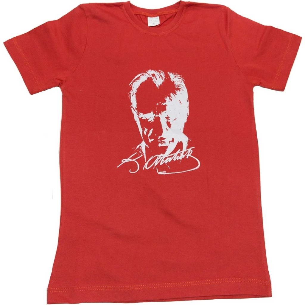 Papido Çocuk Kısa Kol Atatürk Baskılı Gösteri Kostüm T-Shirt Kırmızı Giyim & İç Giyim Fiyatı