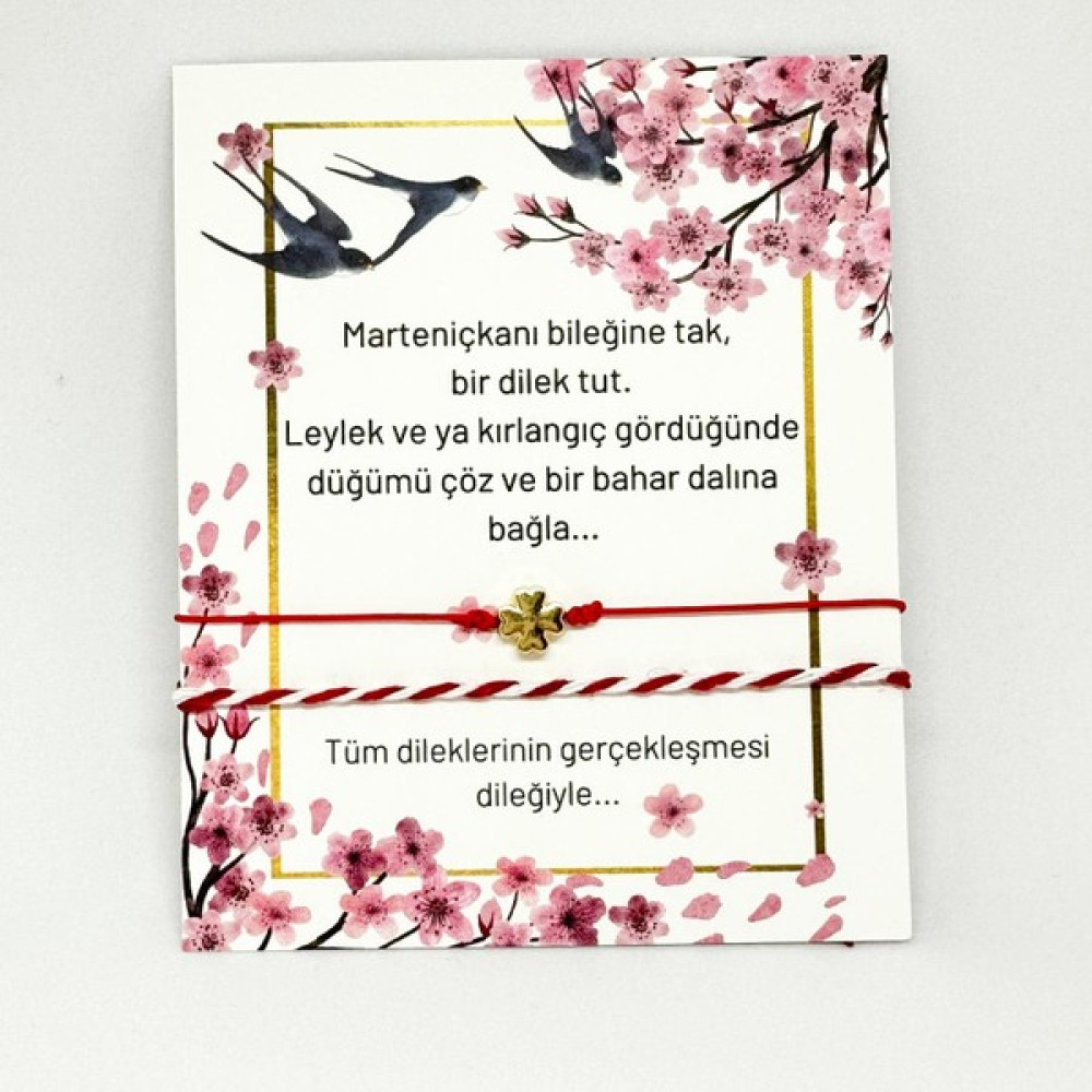 Papido Marteniçka Bileklik ve Yonca Hediye Şans Bileklik Seti Martenitsa - Standart - Karışık Saat ve Bileklik Aksesuarı Fiyatı
