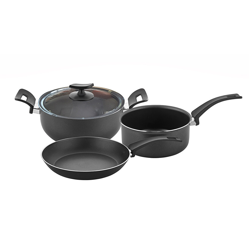 Papilla Ragnar 4'lü Set 24 Cm Tava+Sunday Tencere+16 Cm Sos Siyah Tencereler Fiyatı