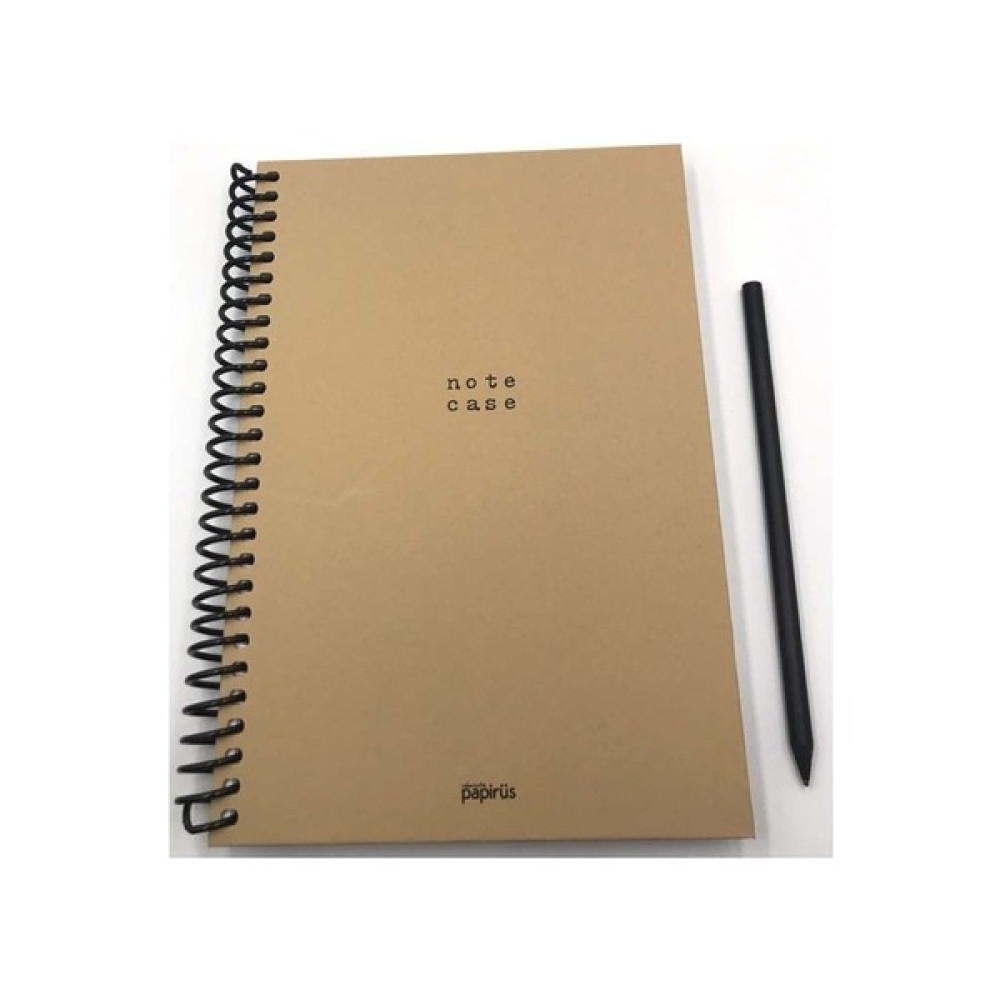 Papirüs Note Case Spiralli Sert Kapak 120YP 16X23CM Çizgisiz Defter Bloknot Spiralli Defter Fiyatı