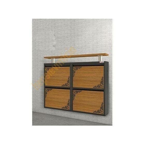 Pappuchbox Q-UV-3025 4lü Yatay Metal Metal Ayakkabılık
